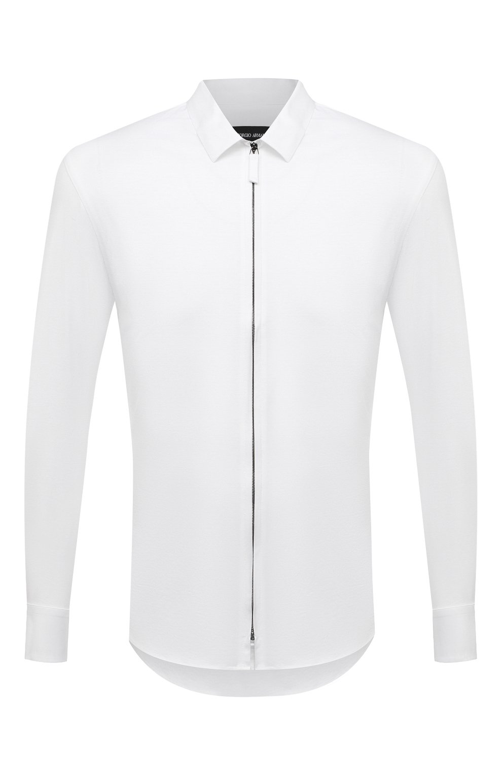Мужская белая хлопковая рубашка GIORGIO ARMANI купить в интернет-магазинеЦУМ, арт. 8WGCCZ5H/JZ071